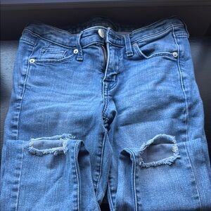 Classic Blue Distressed Women's Jeans